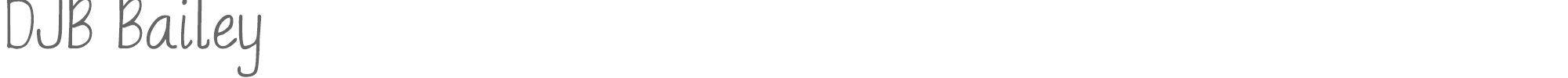 Sample characters DJB Bailey Font